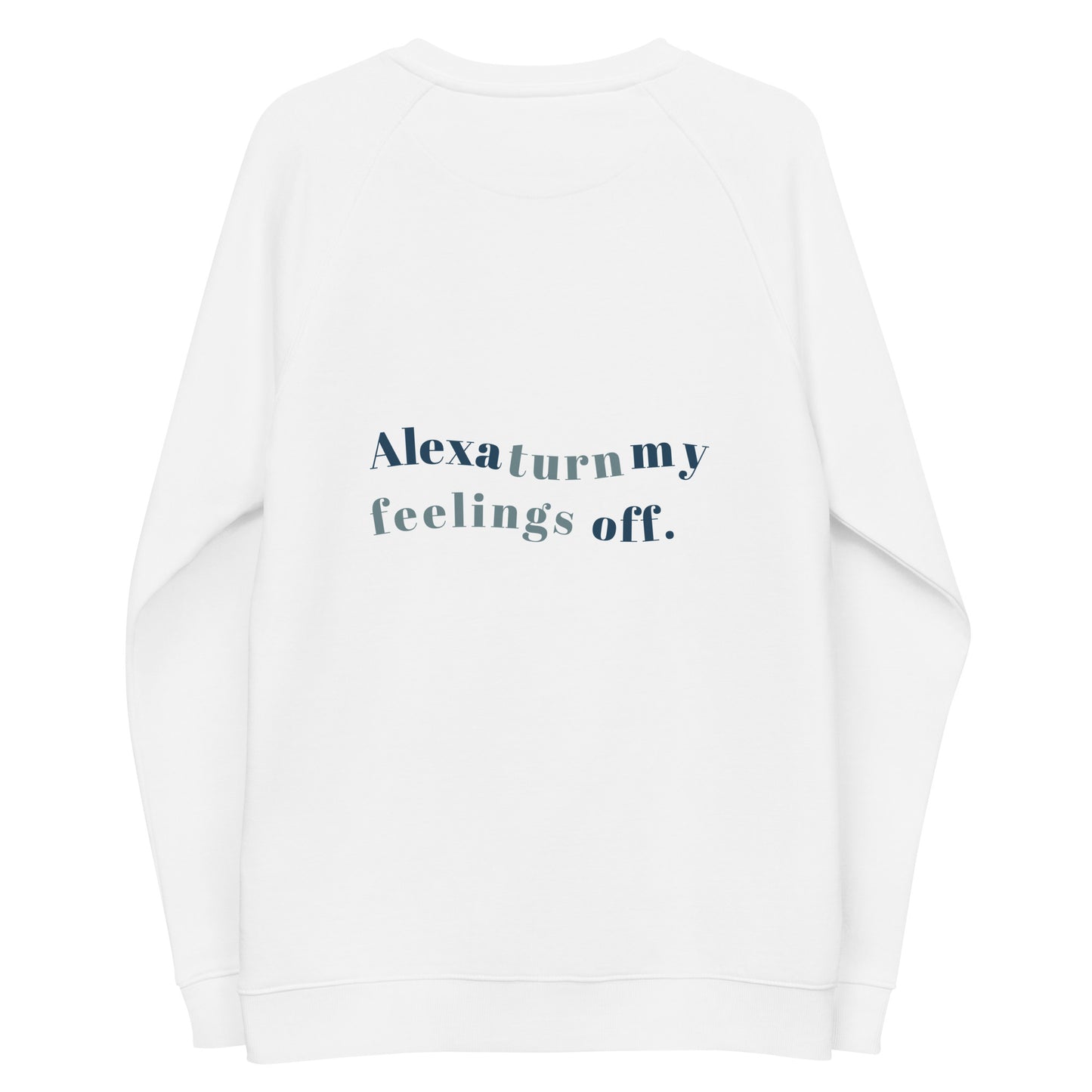 Unisex organic raglan sweatshirt