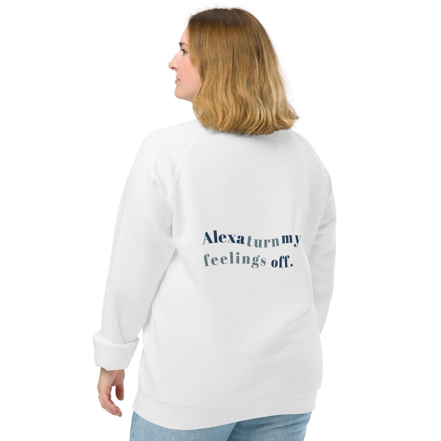 Unisex organic raglan sweatshirt