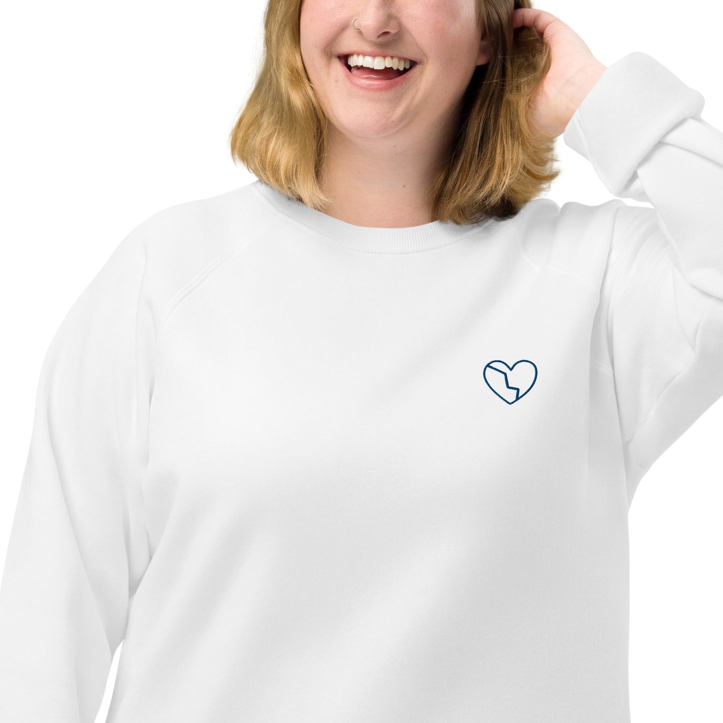 Unisex organic raglan sweatshirt