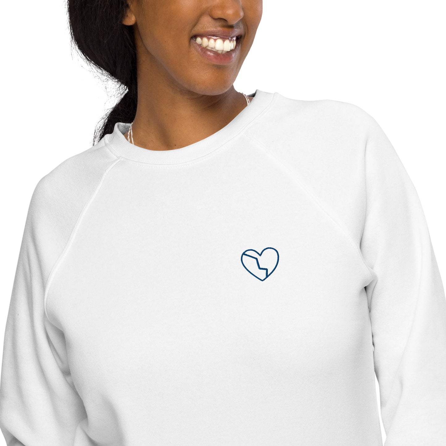 Unisex organic raglan sweatshirt